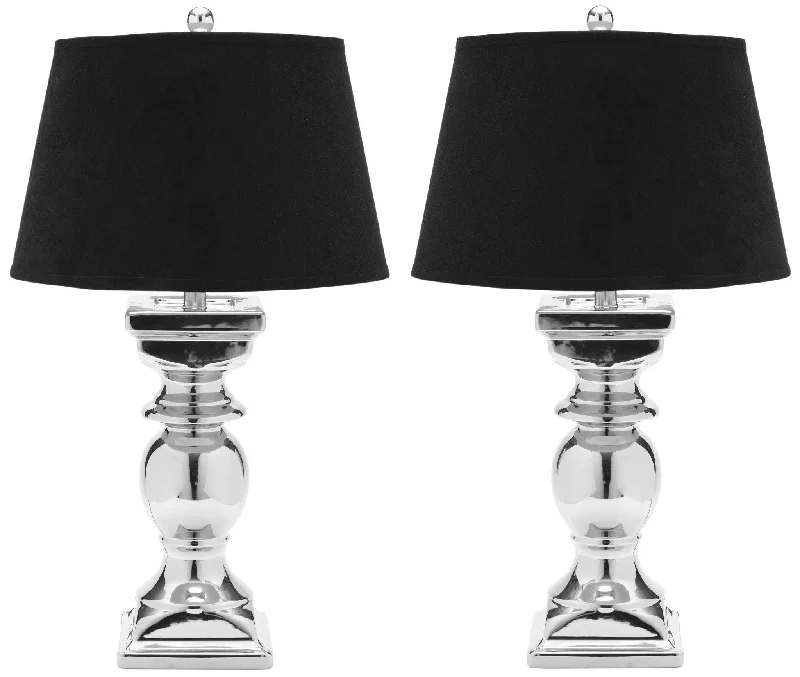 gothic style table lamps with dark finishes for a mysterious lookgothic style table lamps with dark finishes for a mysterious lookSafavieh Helen Silver Baluster Lamp