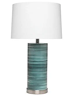wooden table lamps with natural grain for a warm and organic feelwooden table lamps with natural grain for a warm and organic feelStriated Sea Depths Glass Table Lamp
