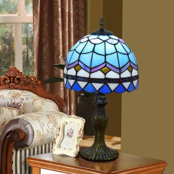 bohemian table lamps with colorful patterns for eclectic bedroomsbohemian table lamps with colorful patterns for eclectic bedroomsAntique Table Lamp Tiffany Resin Art Base Stained Glass