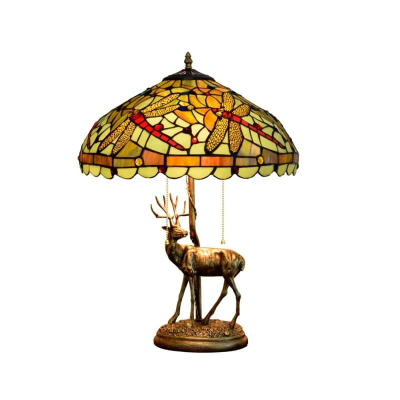 leather table lamps with a distressed texture for a rugged charmleather table lamps with a distressed texture for a rugged charmTable Lamp Resin Animal Base Tiffany Style Dragonfly Glass Shade