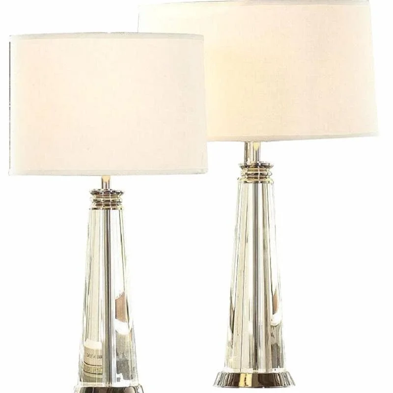 art deco table lamps with geometric shapes for a retro touchart deco table lamps with geometric shapes for a retro touchContemporary Table Lamp Crystal In Chrome Or Gold With Linen Shade
