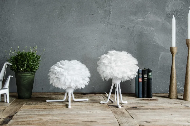 wooden table lamps with natural grain for a warm and organic feelwooden table lamps with natural grain for a warm and organic feelUMAGE Eos Micro Table Lamp With Goose Feather Shade